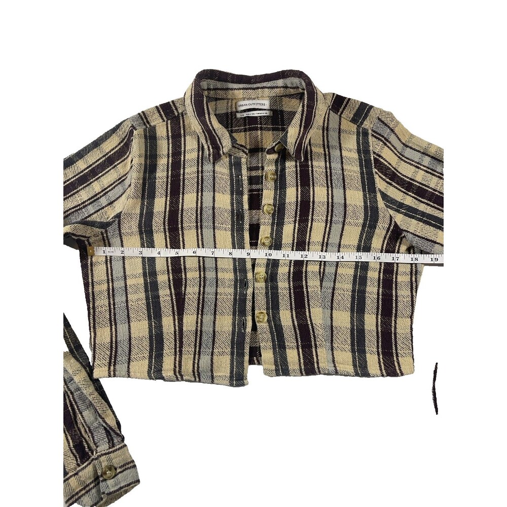 Urban Outtfitters womens boho cropped stripped shrug lightweight jacket sz L - Picture 5 of 7